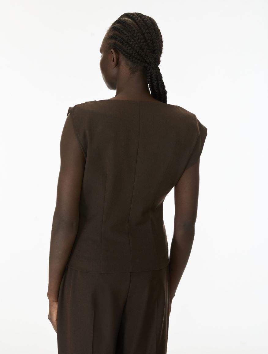 Fitted top - DARK BOWN - iBlues - 2