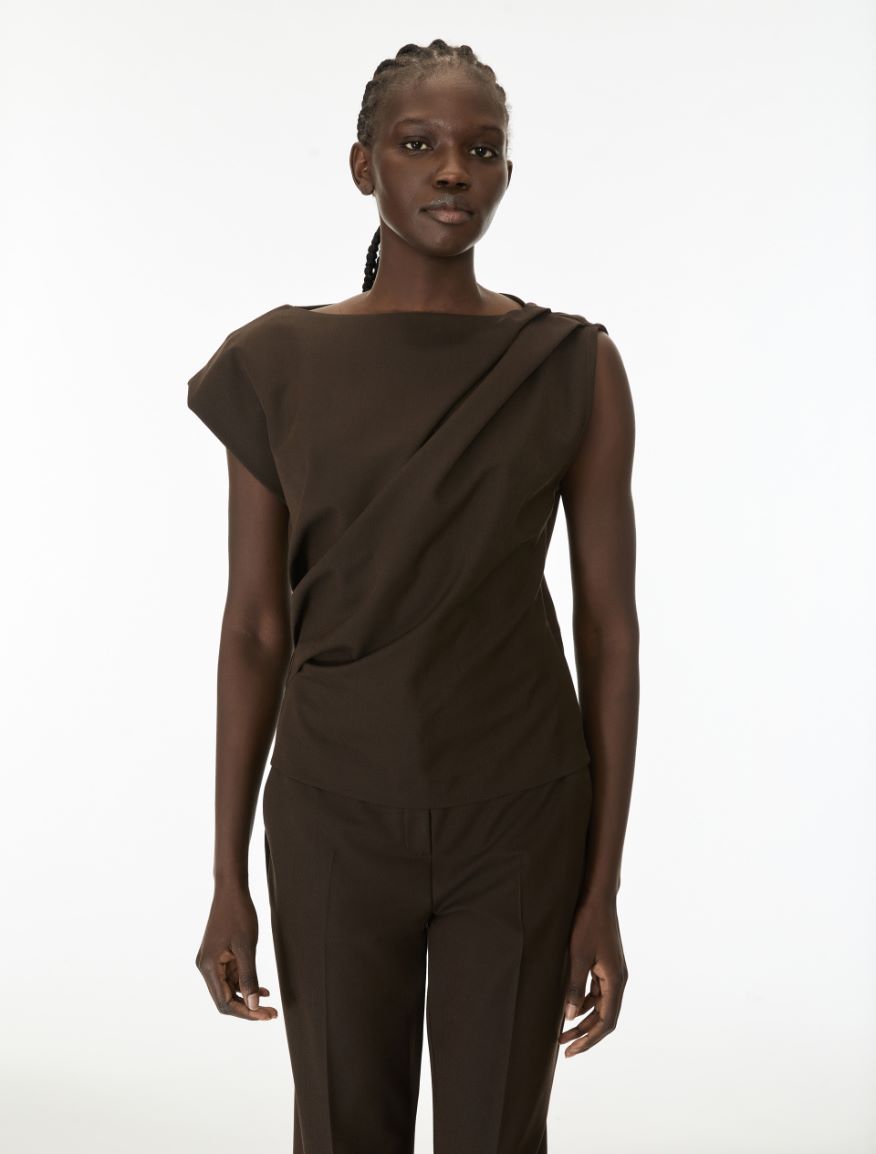 Fitted top - DARK BOWN - iBlues - 4
