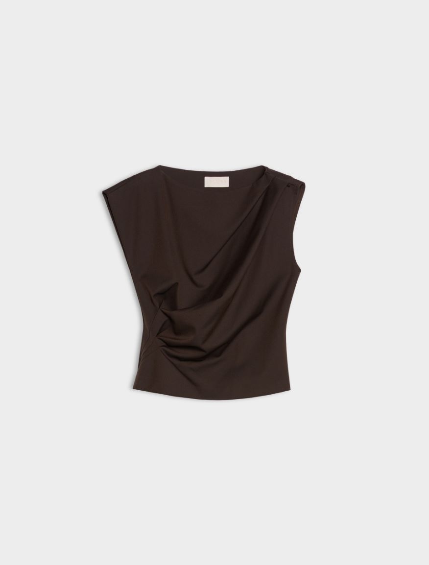 Fitted top - DARK BOWN - iBlues - 5