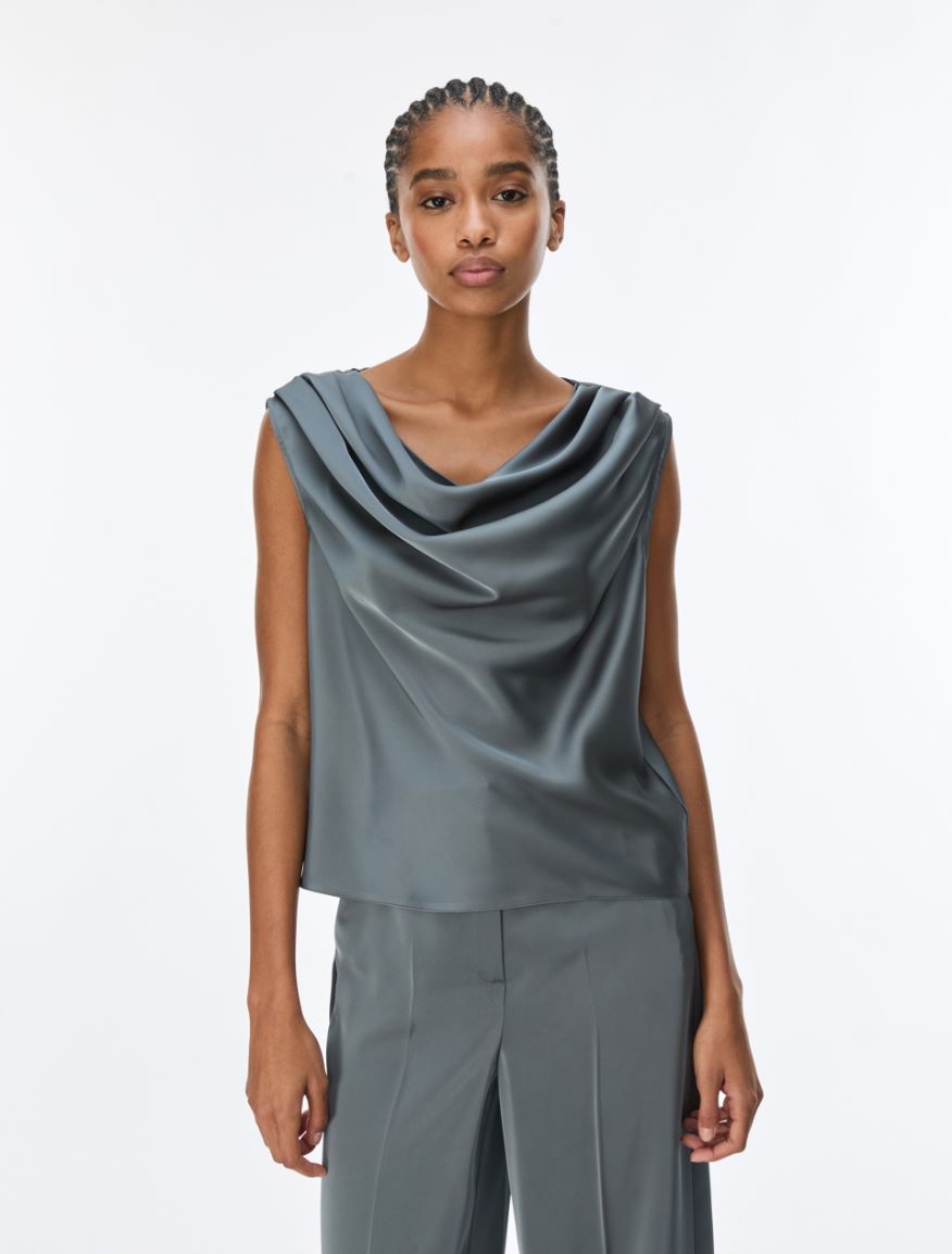 Draped top - IRON - iBlues