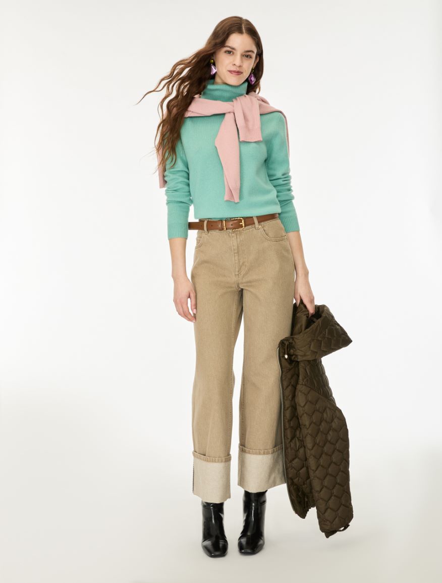 Turn-up jeans - BEIGE - iBlues - 3