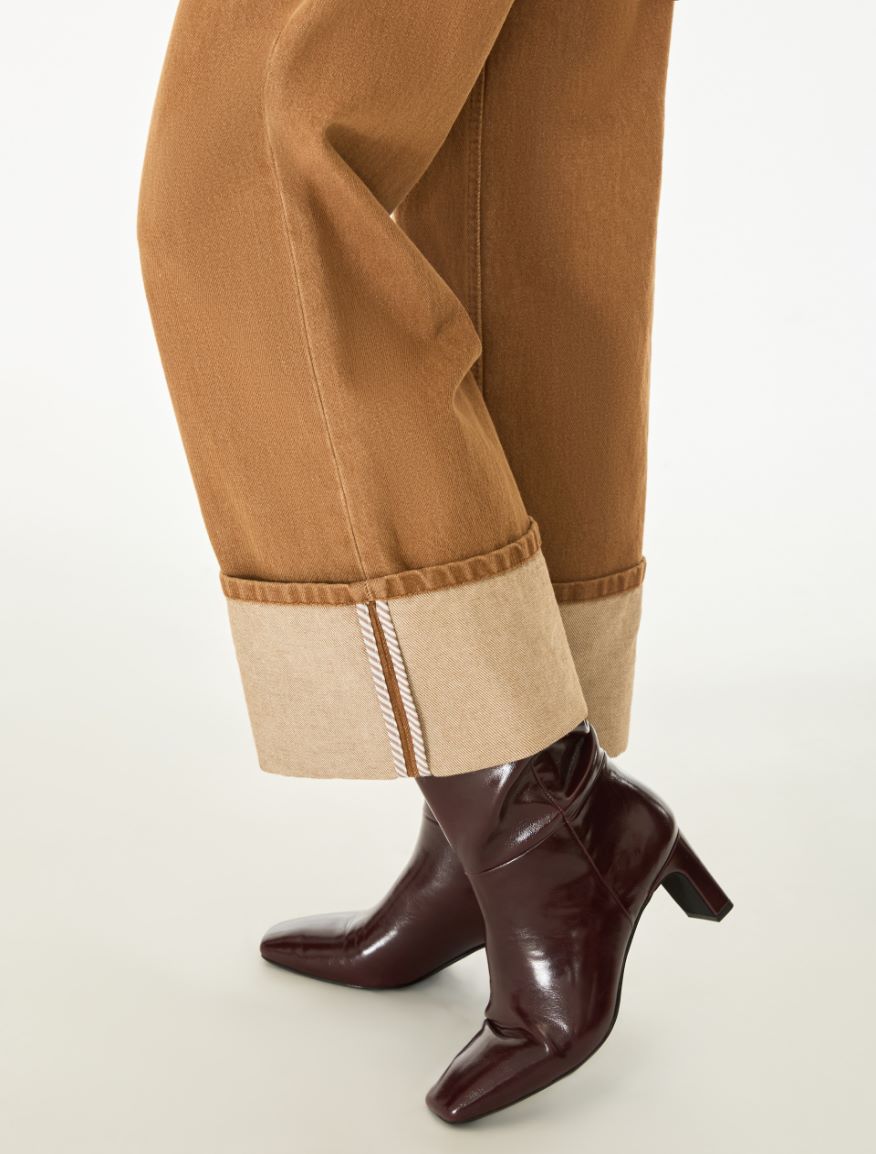 Turn-up jeans - TOBACCO BROWN - iBlues - 3