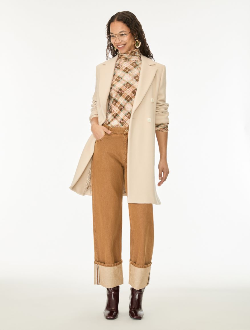 Turn-up jeans - TOBACCO BROWN - iBlues - 4