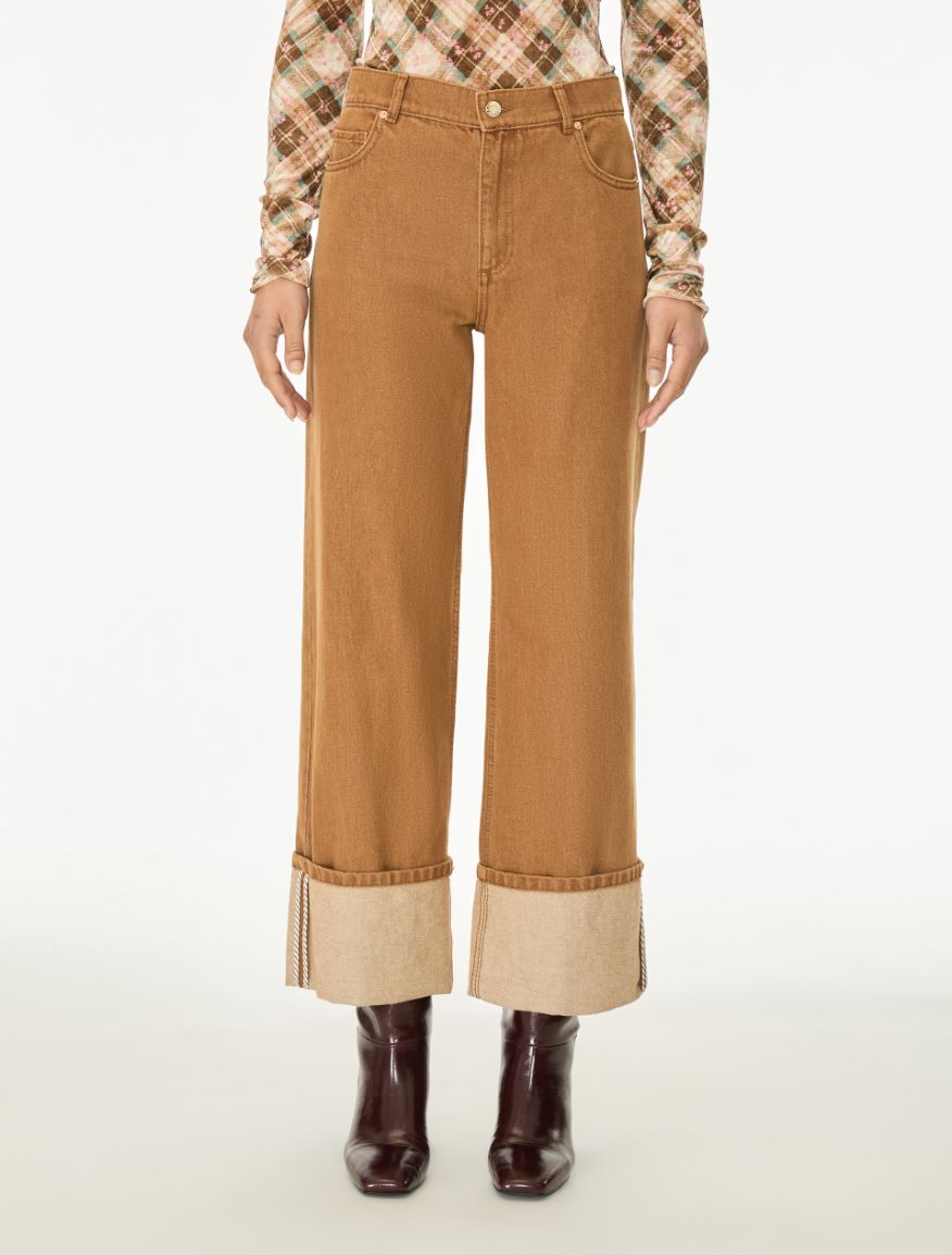 Turn-up jeans - TOBACCO BROWN - iBlues