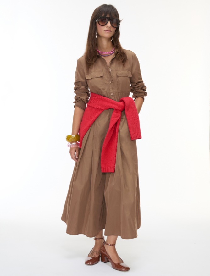 Taffeta shirt dress - iBlues