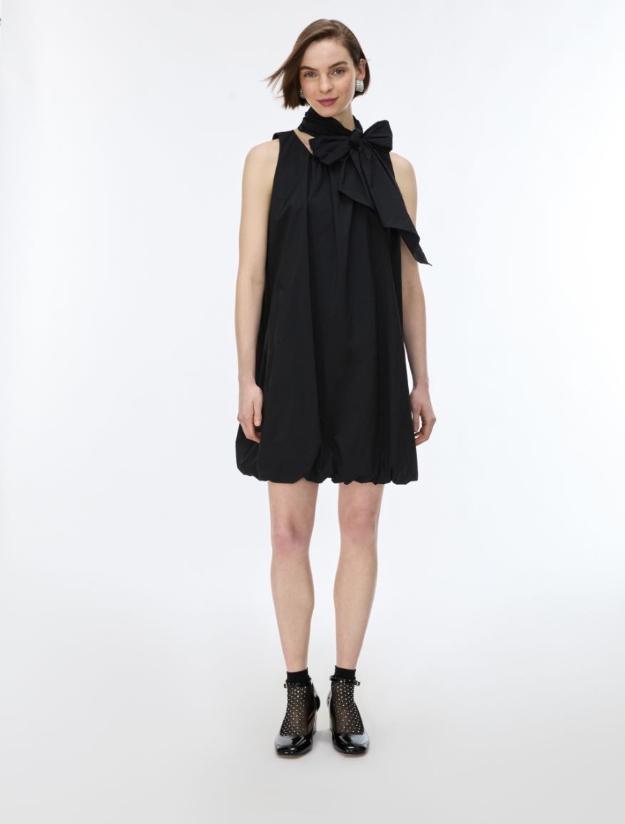 Taffeta dress - BLACK - iBlues - 4