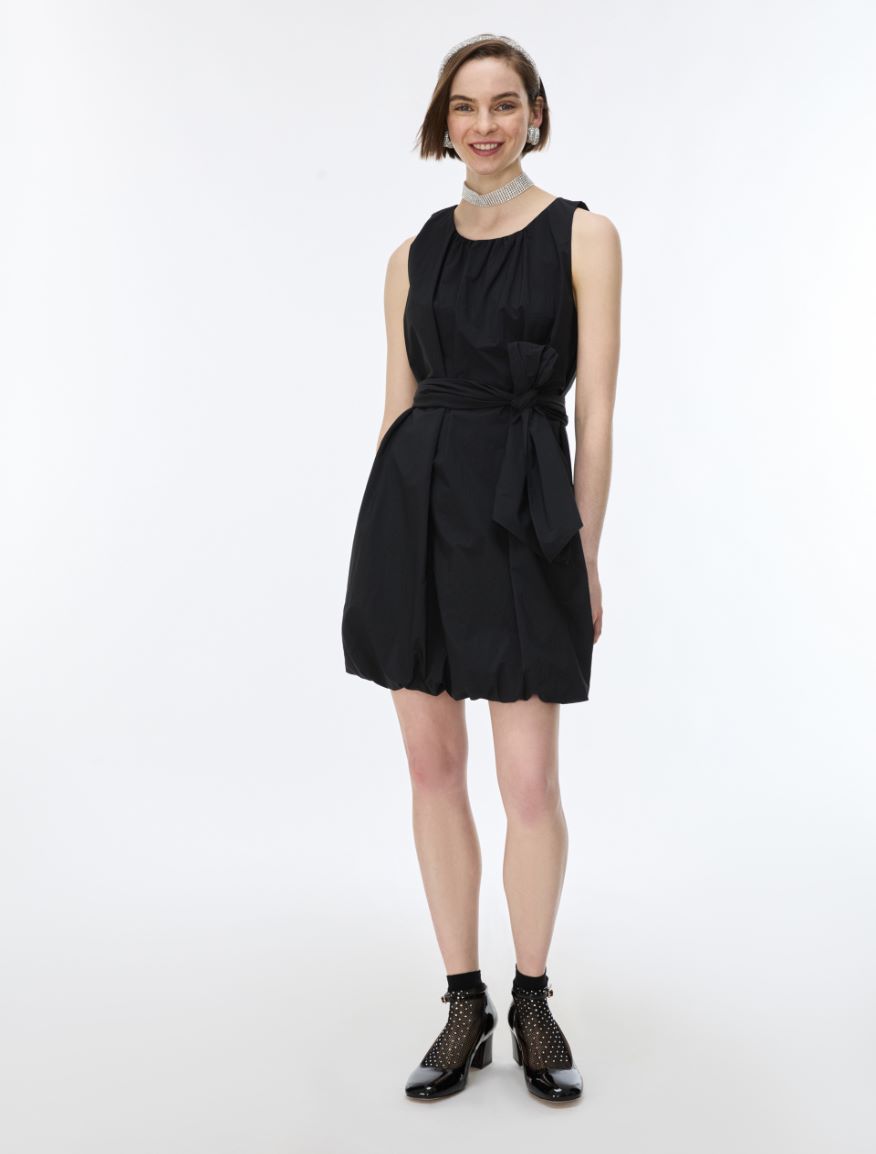 Taffeta dress - BLACK - iBlues