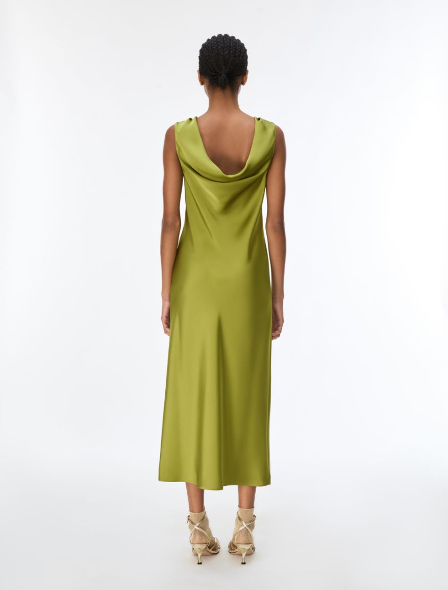 Satin dress - OLIVE - iBlues - 2