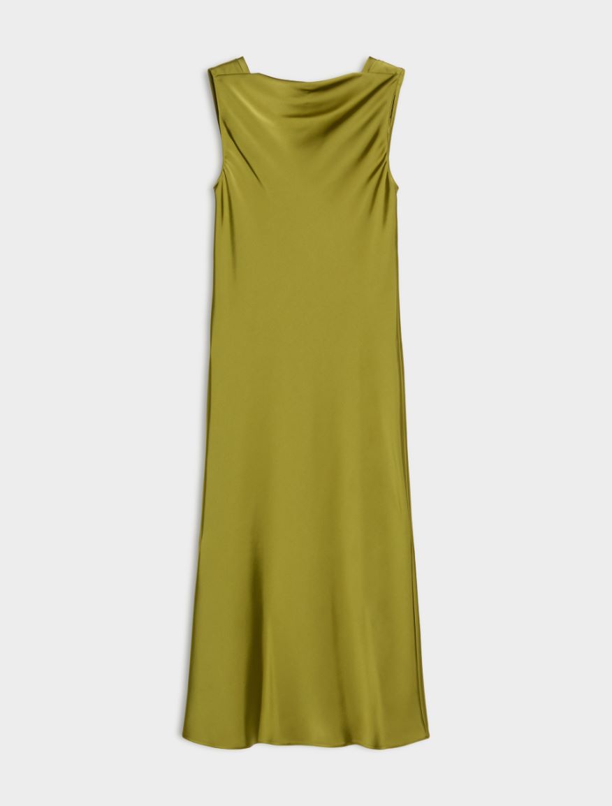 Satin dress - OLIVE - iBlues - 5