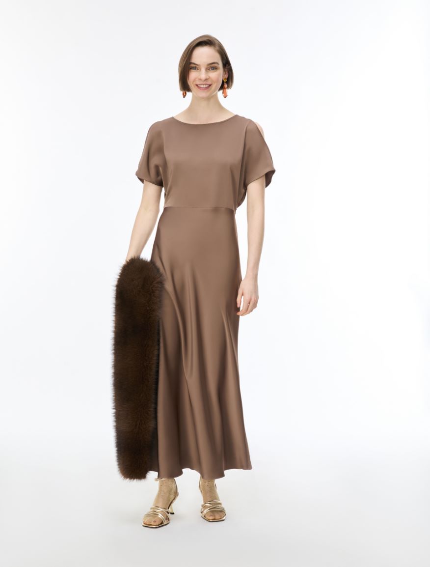 Flared dress - BROWN - iBlues - 4