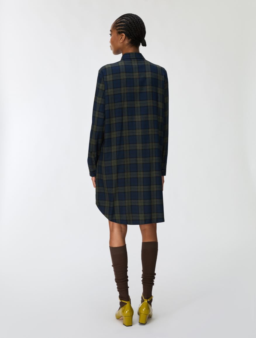 Tartan dress - DARK GREEN - iBlues - 2