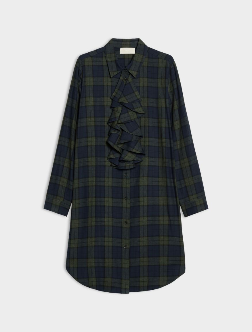 Tartan dress - DARK GREEN - iBlues - 5