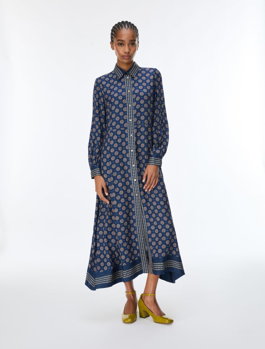 Figure-skimming dress - NAVY - iBlues - 4
