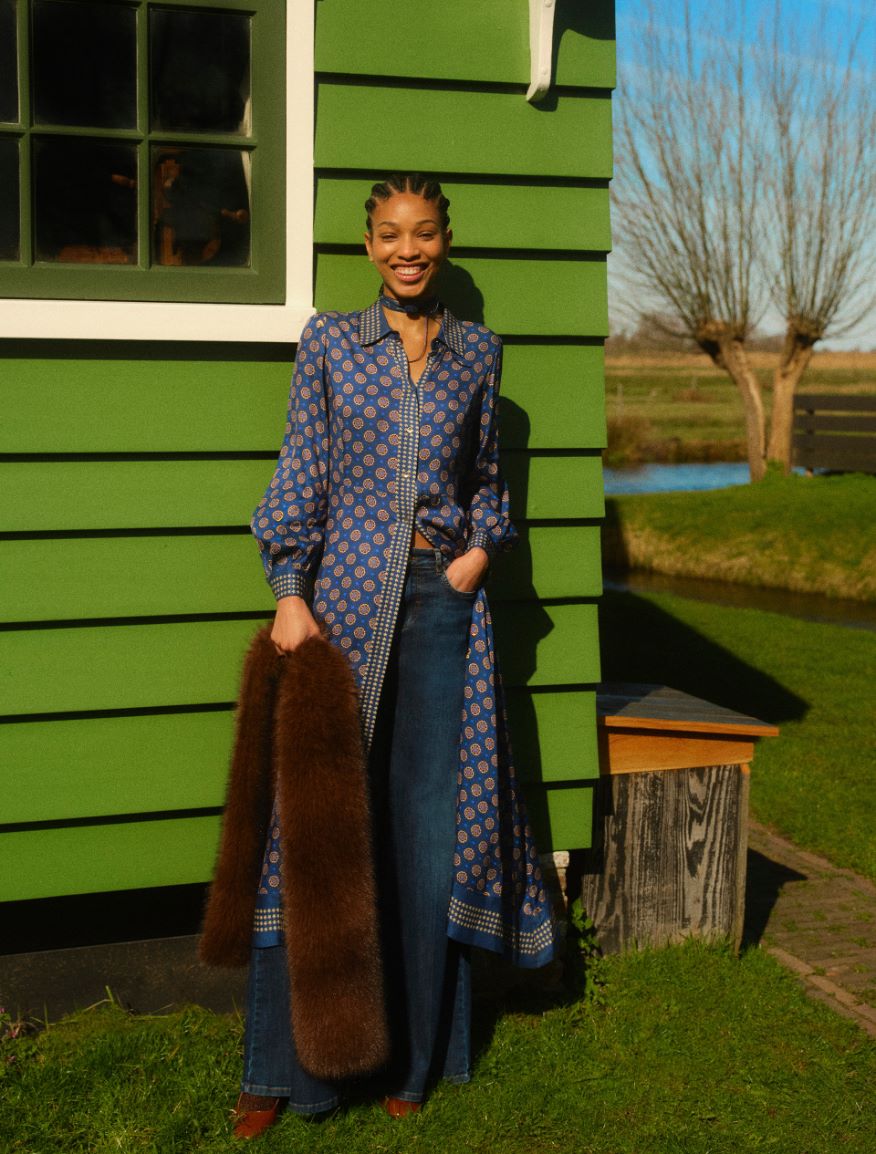 Fließendes Kleid - BLAU - iBlues - 7