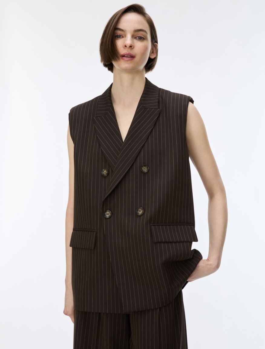 Waistcoat blazer - BROWN - iBlues - 4