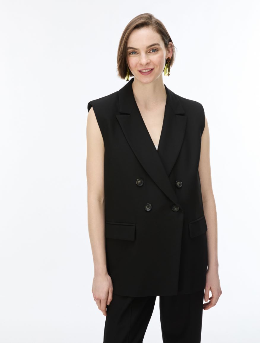 Waistcoat blazer - BLACK - iBlues - 4