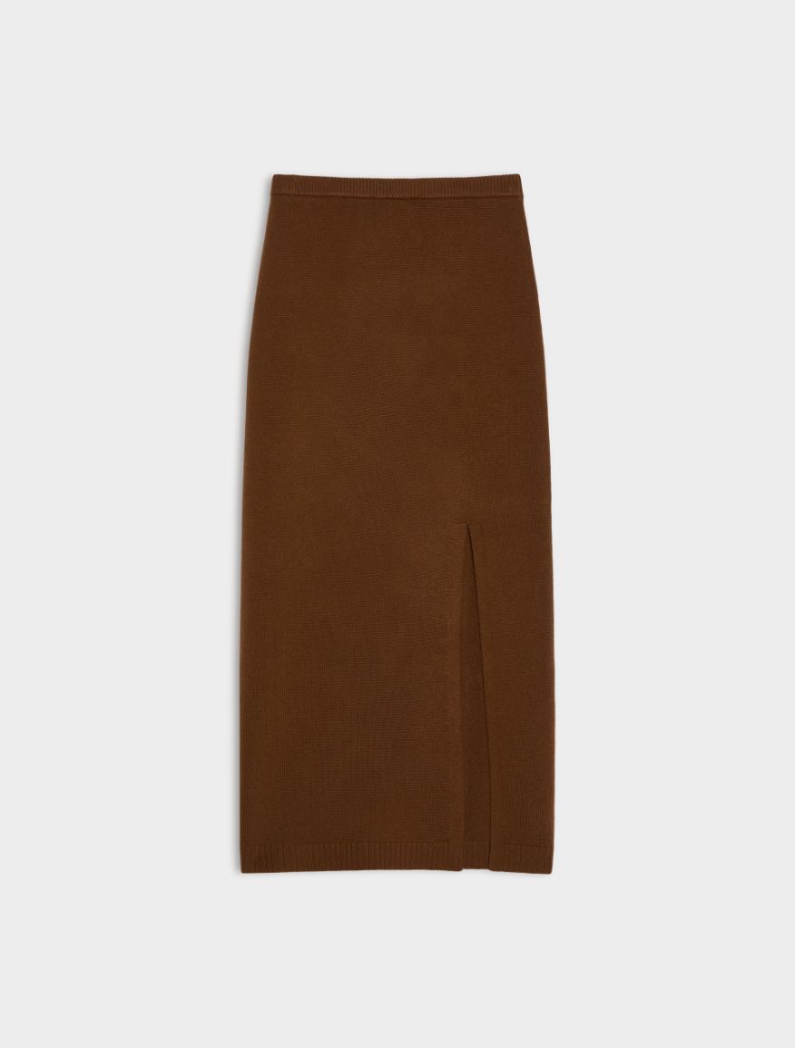 Cashmere blend skirt - COCOA - iBlues - 5