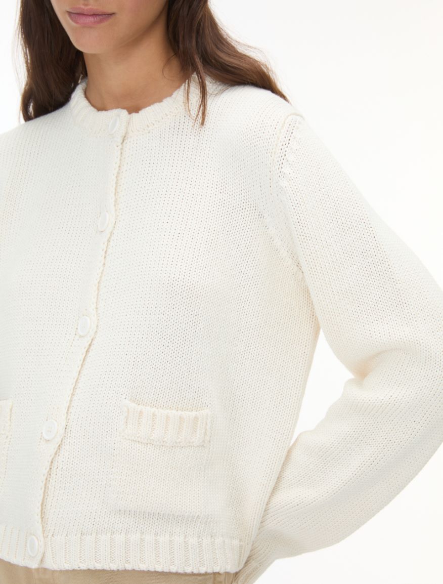 Boxy cardigan - CREAM - iBlues - 3