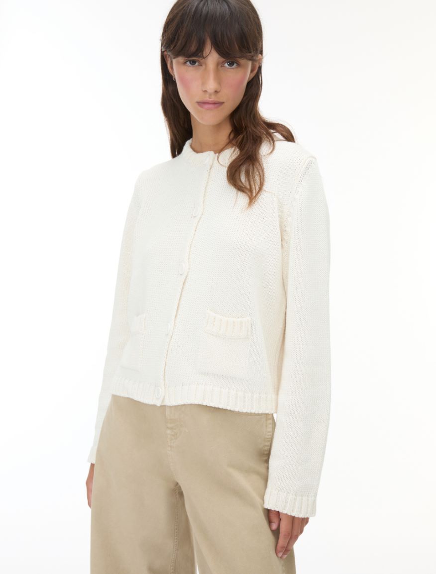 Boxy cardigan - CREAM - iBlues - 4