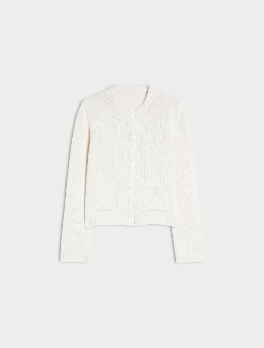 Boxy cardigan - CREAM - iBlues - 5
