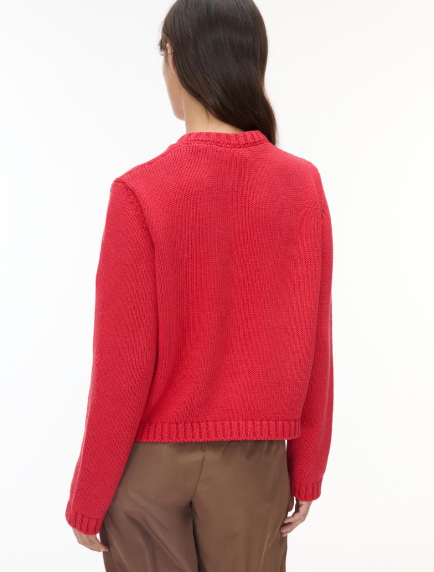 Boxy cardigan - GERANIUM RED - iBlues - 2