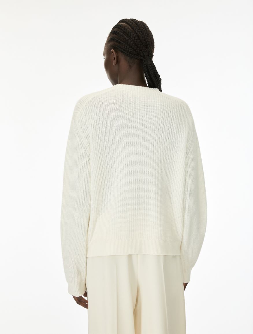 Soft cashmere-blend cardigan - WHITE - iBlues - 2