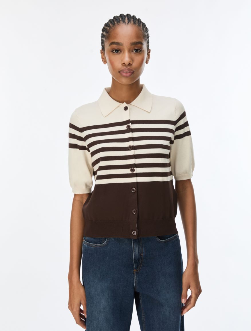 Short-sleeved cardigan - CREAM - iBlues