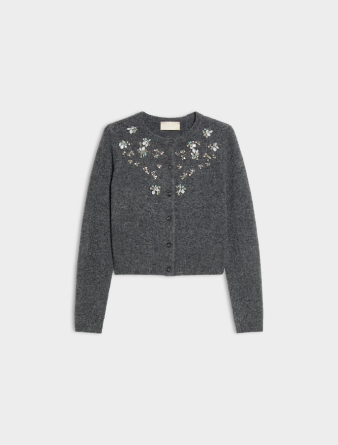 Wool and alpaca blend cardigan - iBlues - 5