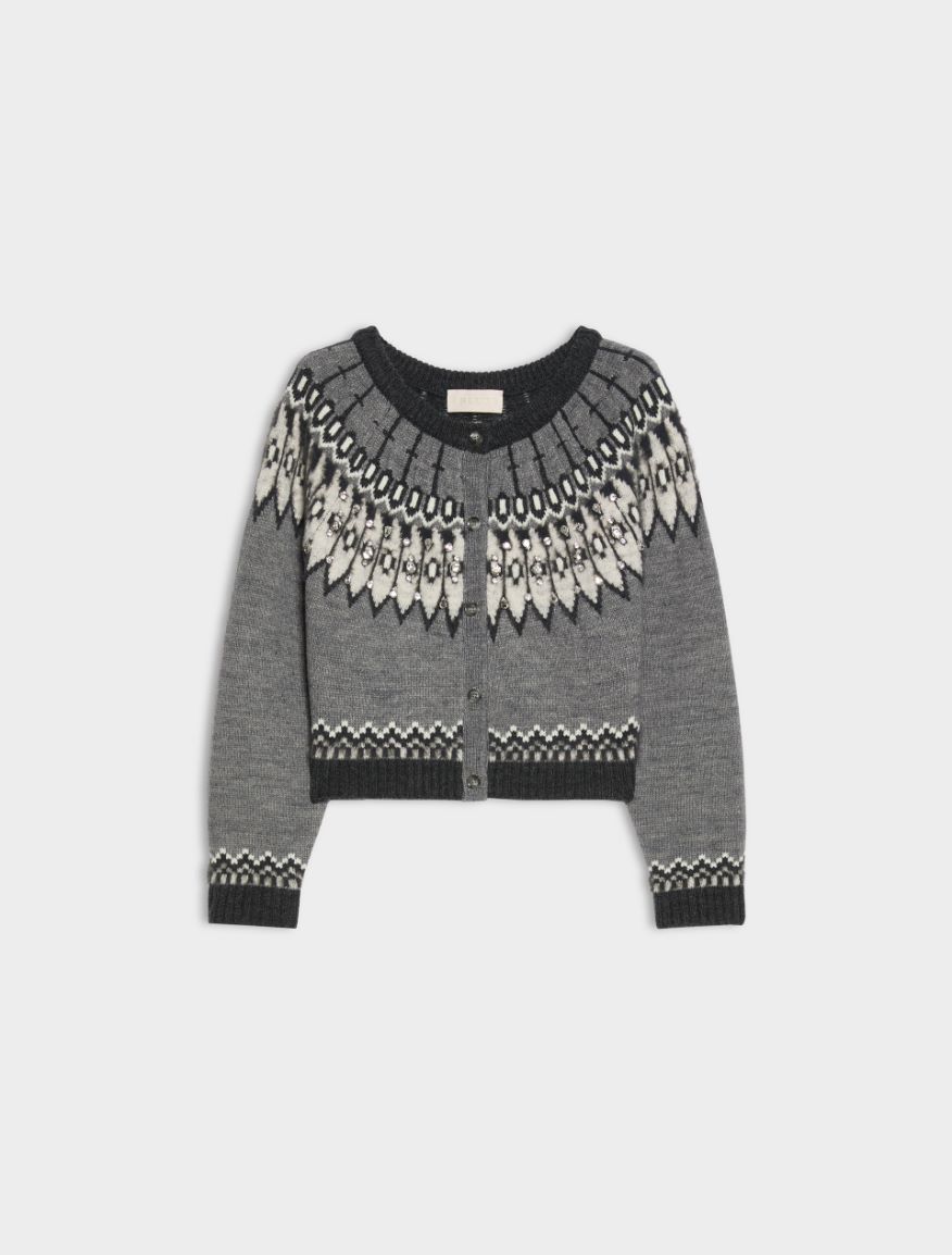 Cárdigan jacquard - GRIS CLARO - iBlues - 5
