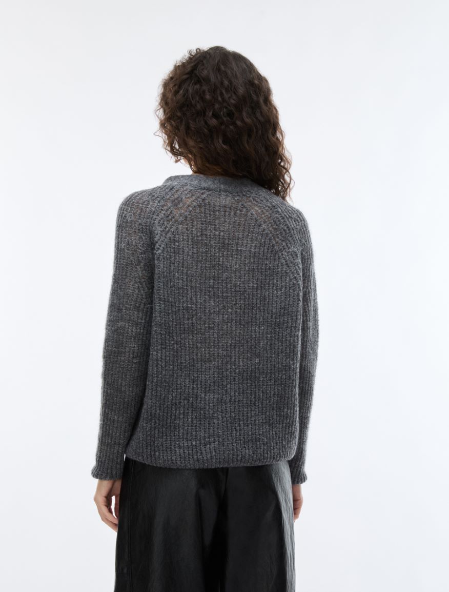 Oversized cardigan - MELANGE GREY - iBlues - 2