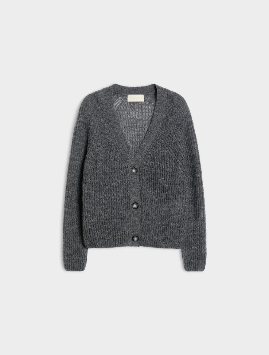 Oversized cardigan - MELANGE GREY - iBlues - 5