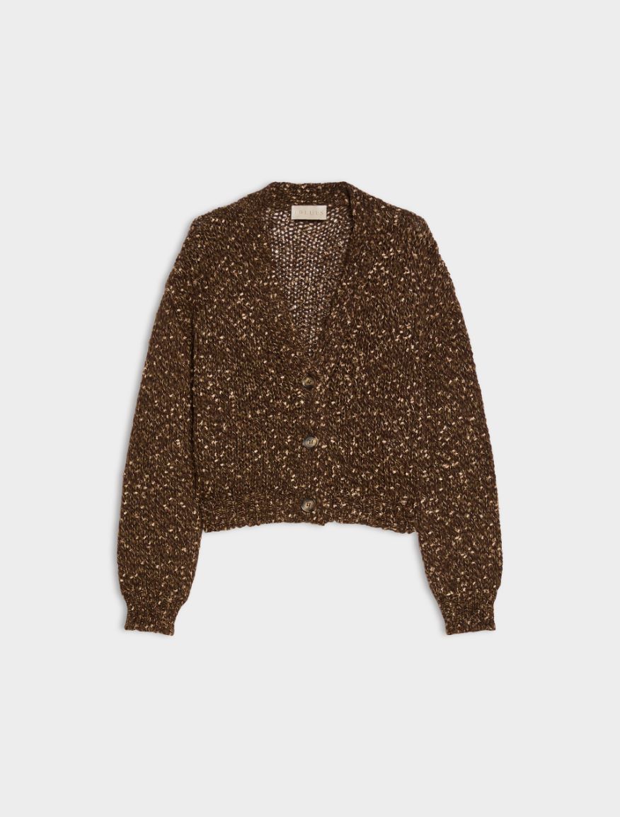 Straight-fit cardigan - DARK BOWN - iBlues - 5