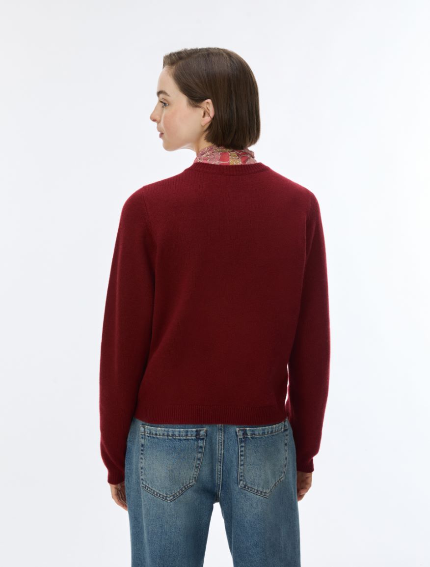 Pullover aus Kaschmir-Mischgewebe - BORDEAUX - iBlues - 2