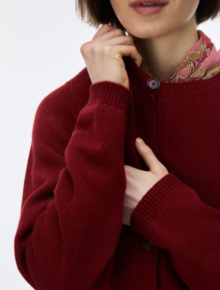 Pullover aus Kaschmir-Mischgewebe - BORDEAUX - iBlues - 3