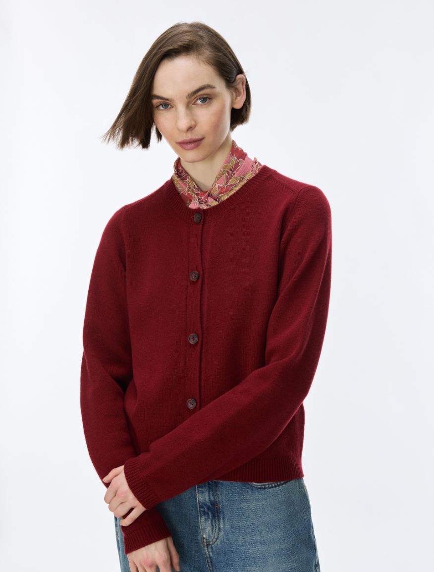 Pullover aus Kaschmir-Mischgewebe - BORDEAUX - iBlues - 4