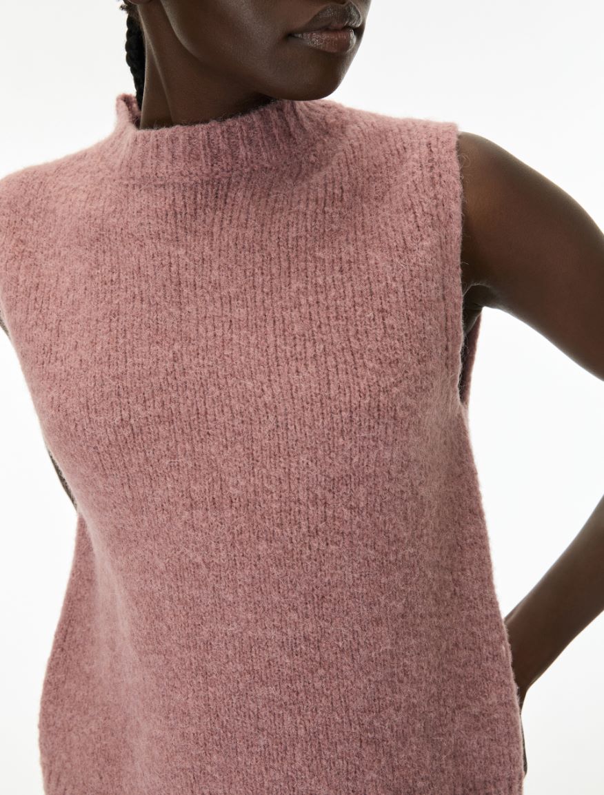 Alpaca-blend gilet - MAUVE - iBlues - 3