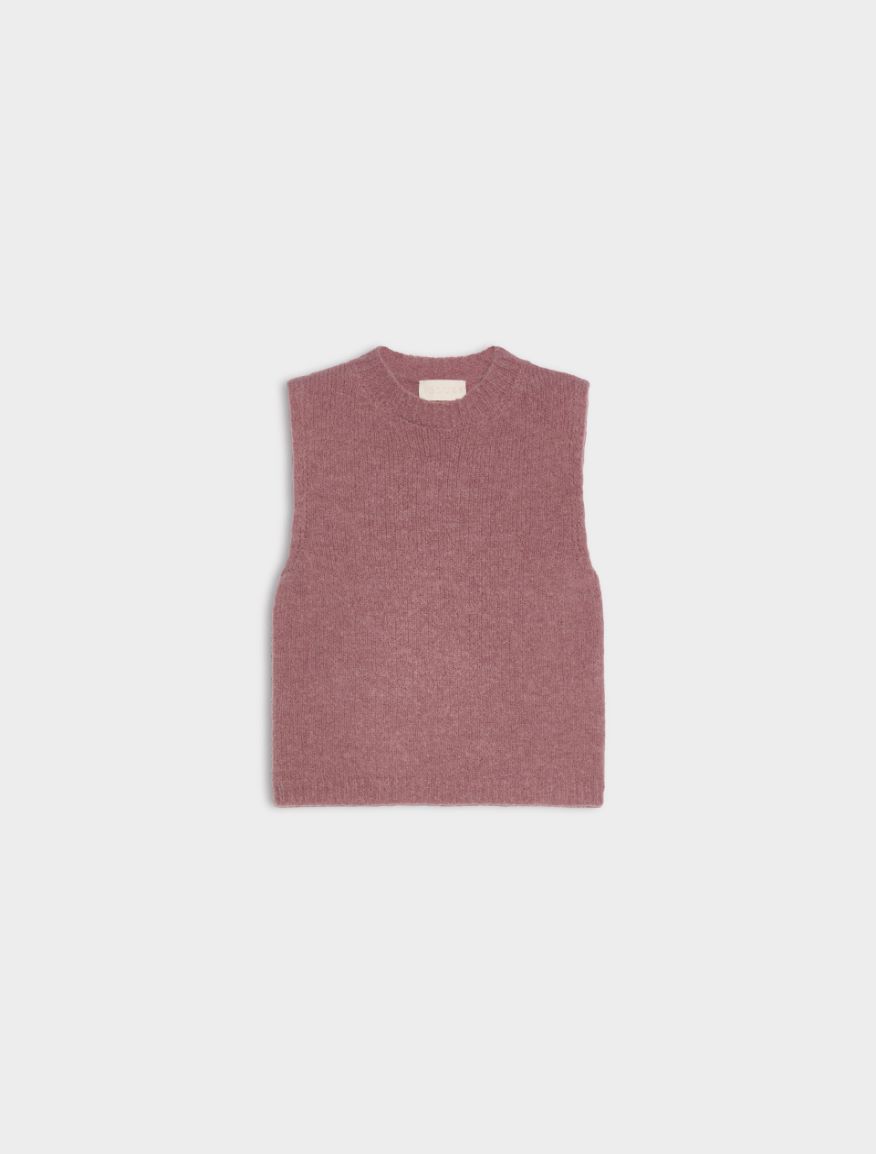 Alpaca-blend gilet - MAUVE - iBlues - 5