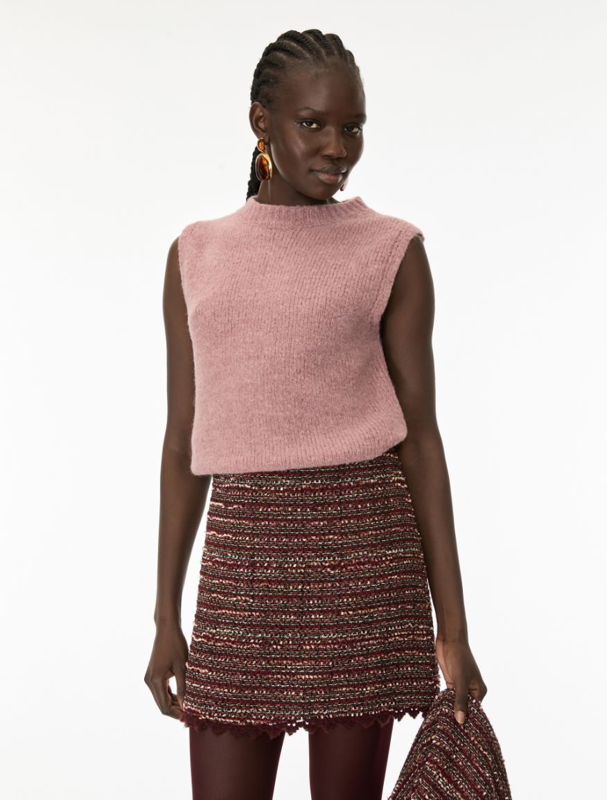 Alpaca-blend gilet - MAUVE - iBlues
