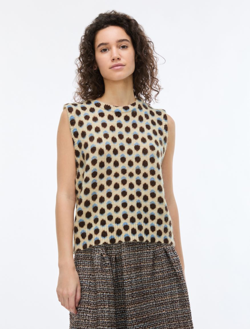 Gilet imprimé - CREME - iBlues