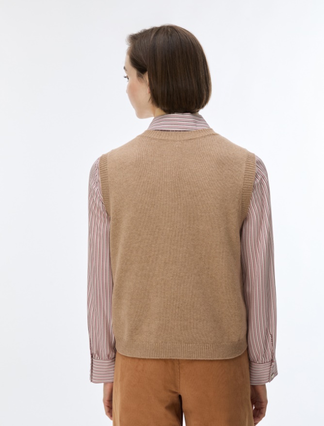 Wool and cashmere-blend waistcoat - iBlues - 2