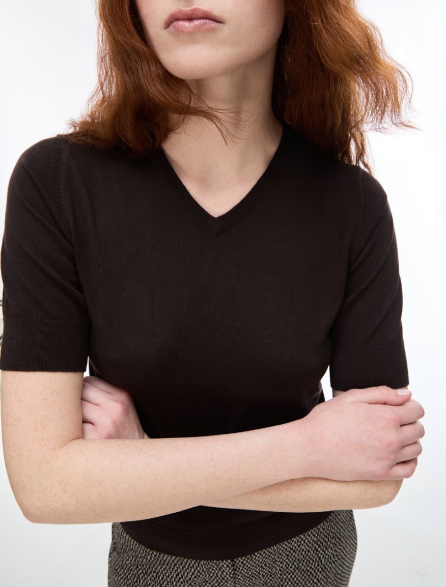 Wool jumper - DARK BOWN - iBlues