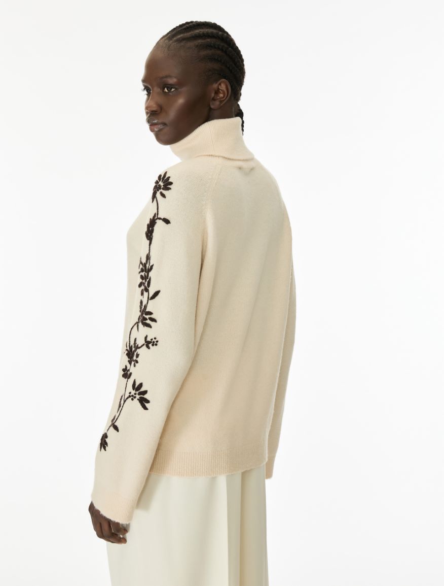 Alpaca-blend polo-neck jumper - CREAM - iBlues - 2