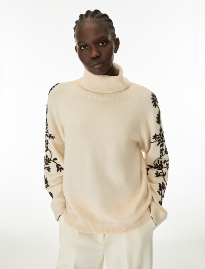 Alpaca-blend polo-neck jumper - iBlues - 4