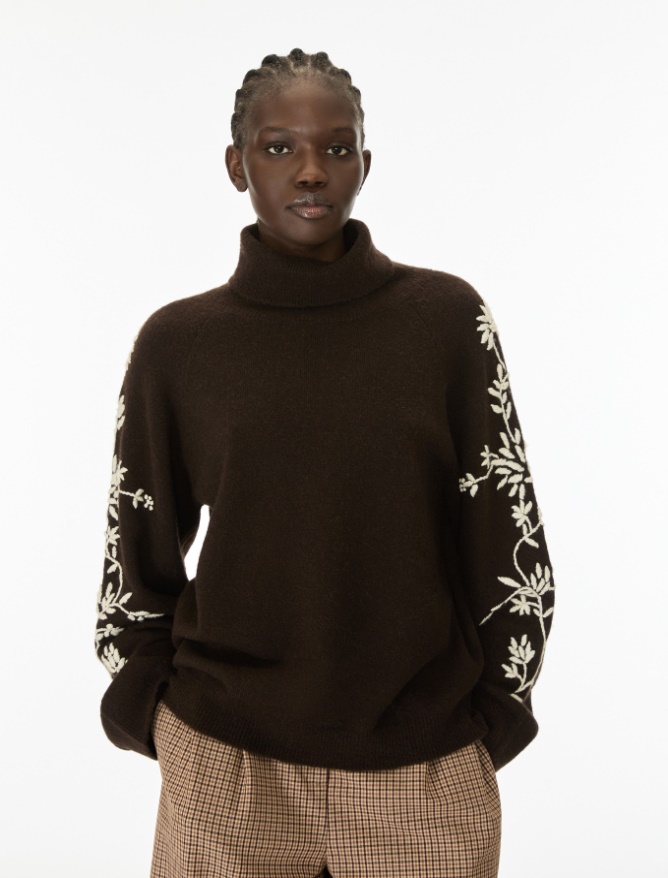 Alpaca-blend polo-neck jumper - iBlues - 4