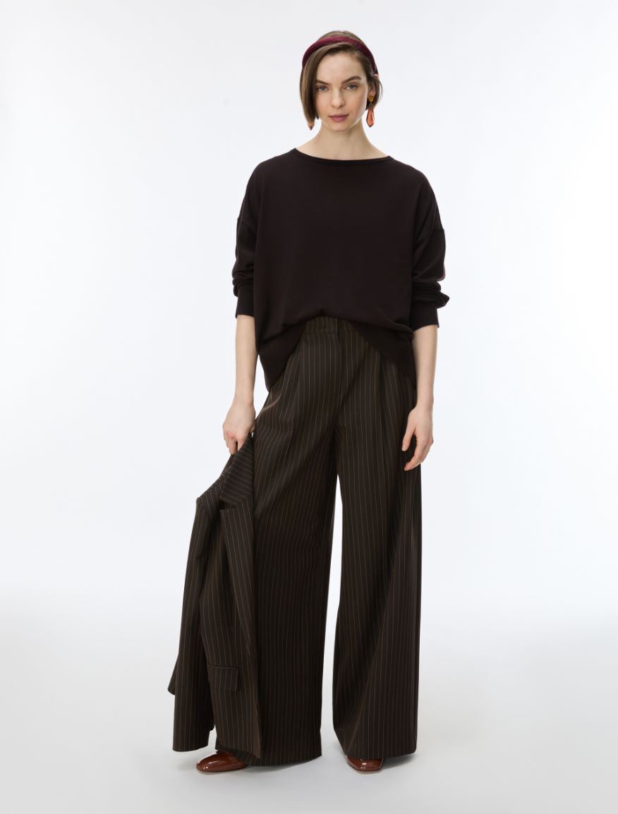Extrafine wool jumper - DARK BOWN - iBlues - 4