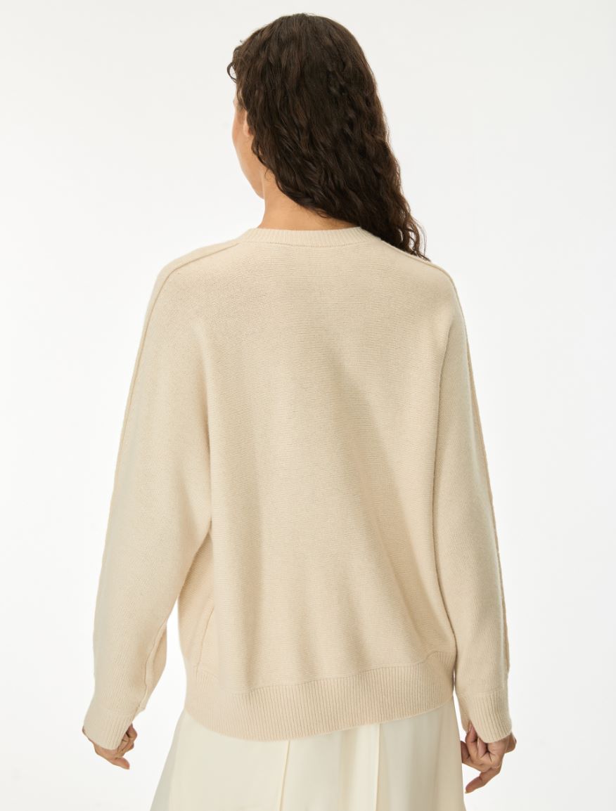 Cashmere-blend jumper - BEIGE - iBlues - 2