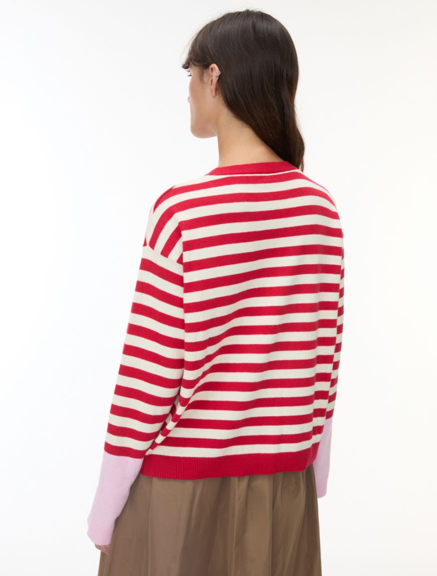 Boxy cashmere-blend jumper - RED - iBlues - 2