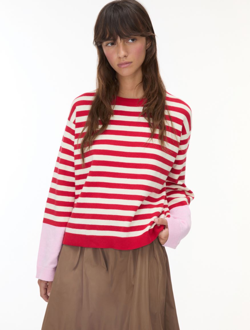 Boxy cashmere-blend jumper - RED - iBlues - 4