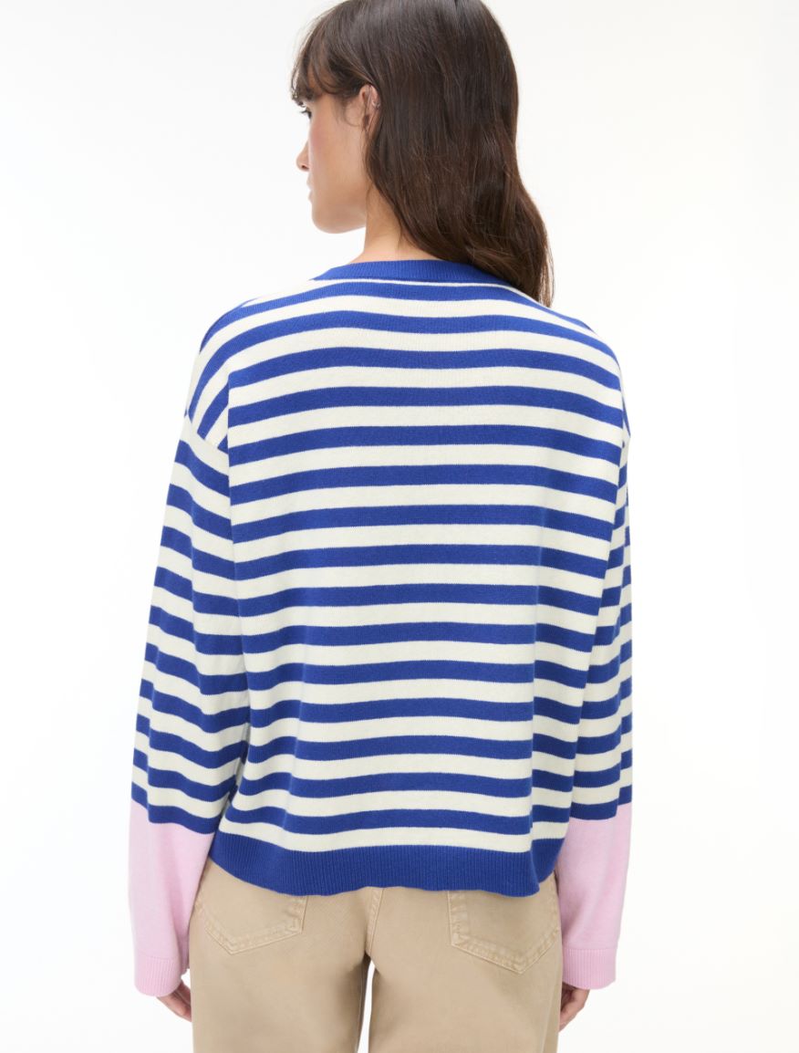 Boxy cashmere-blend jumper - PRUSSIAN BLUE - iBlues - 2