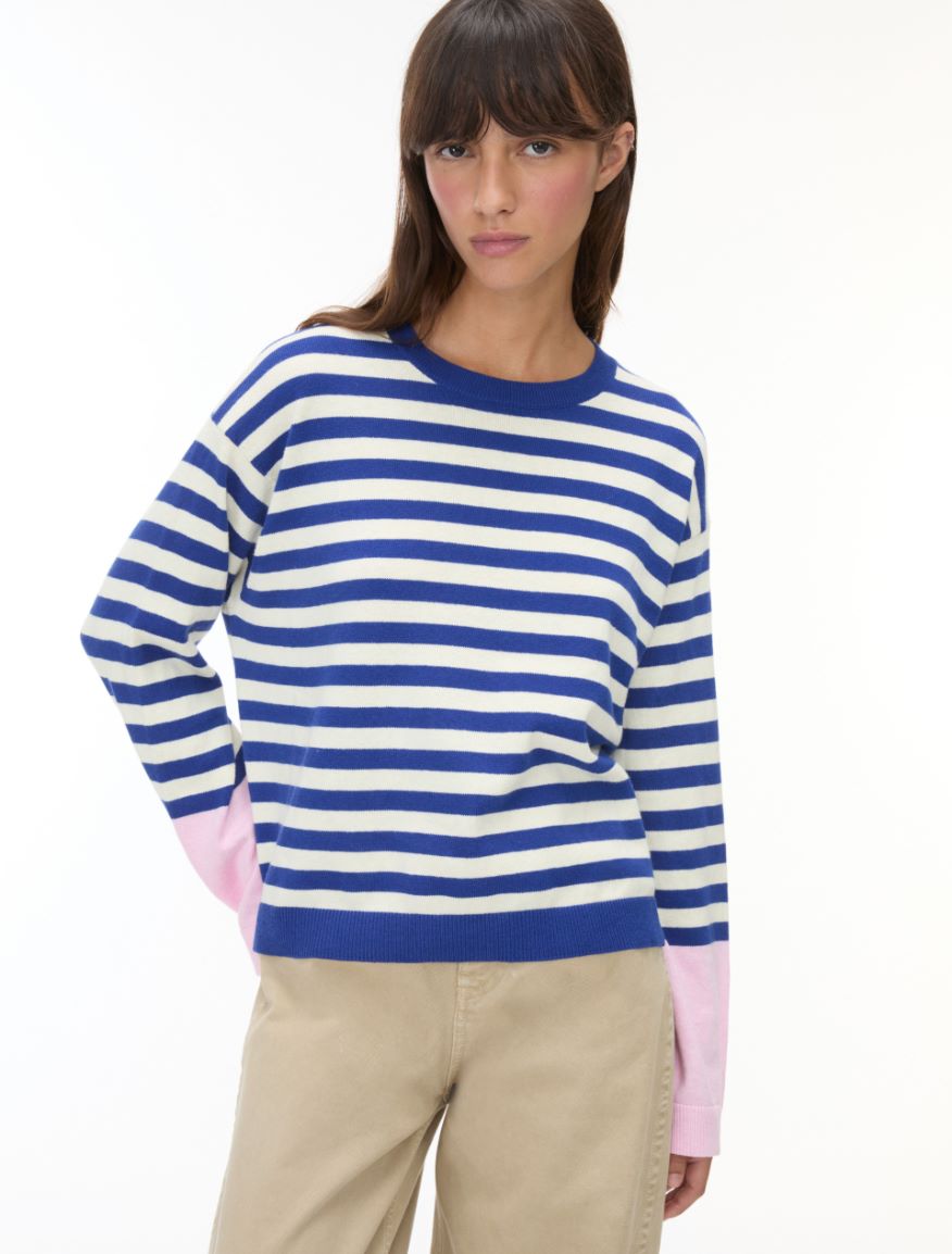 Boxy cashmere-blend jumper - PRUSSIAN BLUE - iBlues - 4